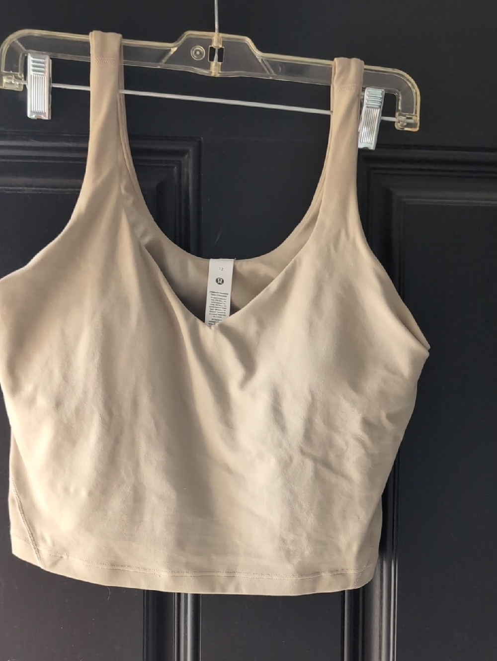 lululemon athletica Dark Tan Size 12  Cropped Tank Sports Bra NWOT